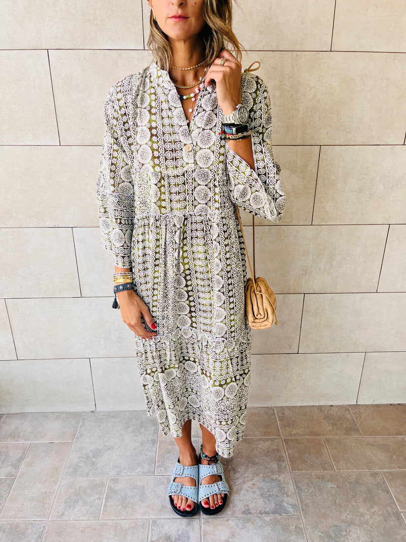 Olive Savannah City Brunch Dress