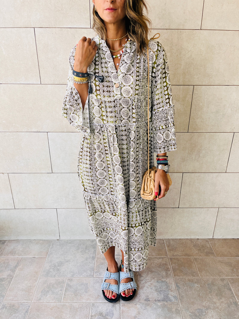 Olive Savannah City Brunch Dress