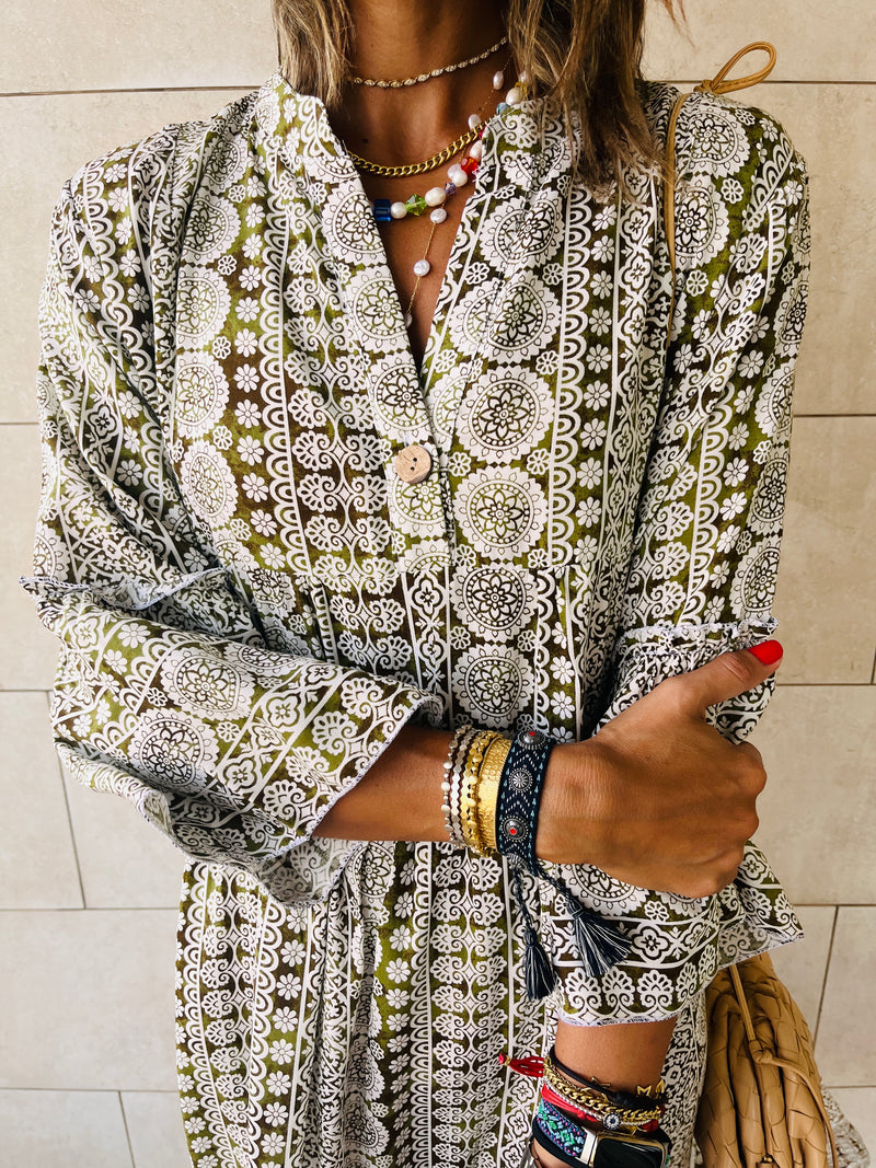 Olive Savannah City Brunch Dress