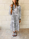 Black Savannah City Brunch Dress