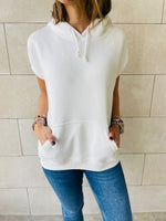 White Short Sleeve Sweatshirt