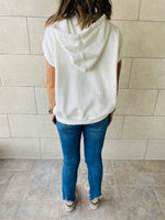 White Short Sleeve Sweatshirt
