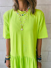 Lime Tiered City Dress