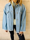 Denim Frayed Over Shirt