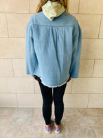 Denim Frayed Over Shirt