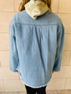 Denim Frayed Over Shirt