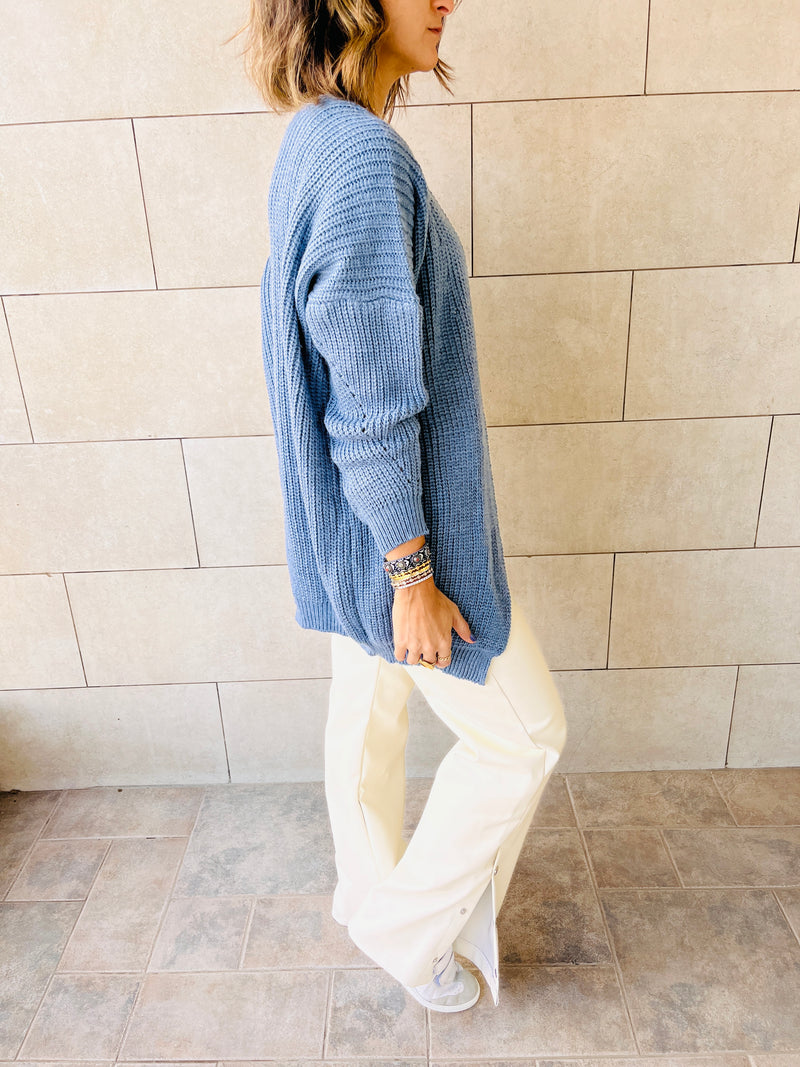 Light Blue Basic Cardigan