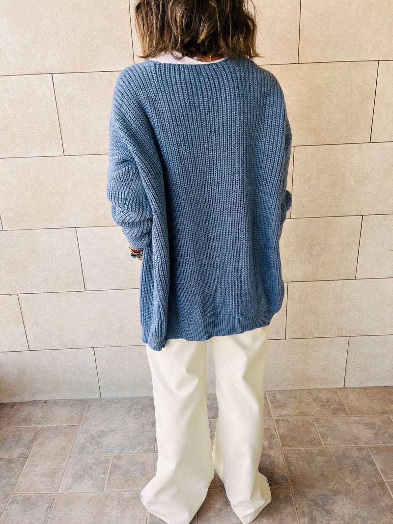 Light Blue Basic Cardigan