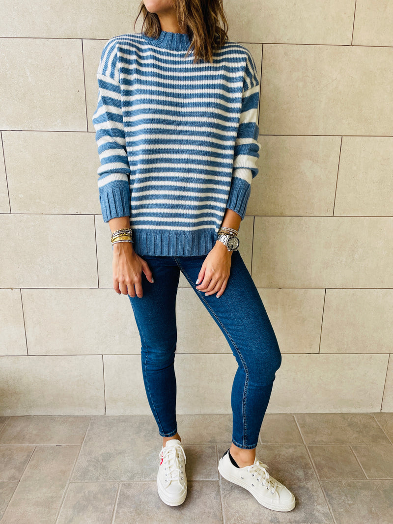Blue Striped Pullover