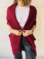 Plum Shawl Knit Cardi