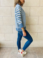 Blue Striped Pullover
