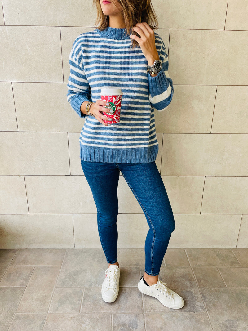 Blue Striped Pullover