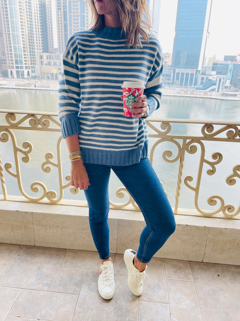 Blue Striped Pullover