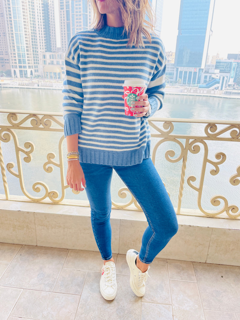 Blue Striped Pullover