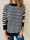 Black Striped Pullover