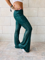 Green Party At The Disco Sequin Pants