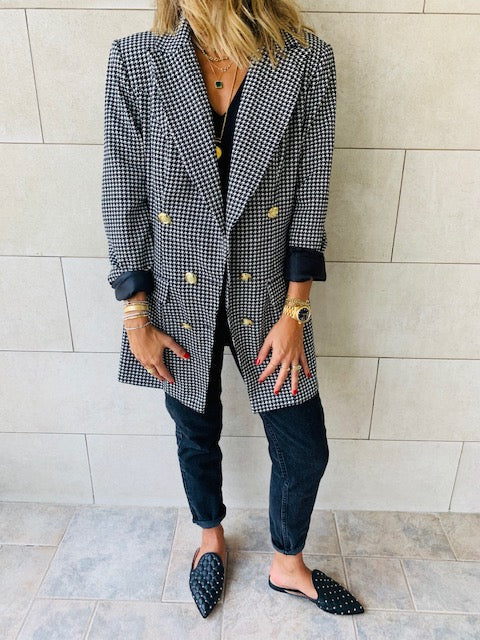The Luxe Houndstooth Blazer