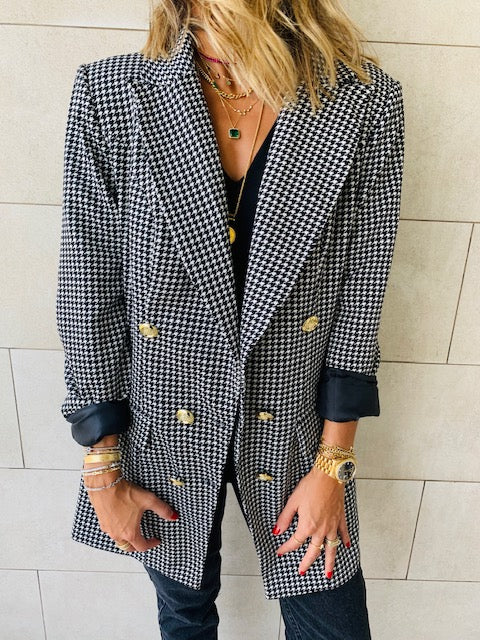 The Luxe Houndstooth Blazer