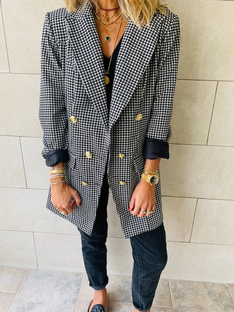 The Luxe Houndstooth Blazer