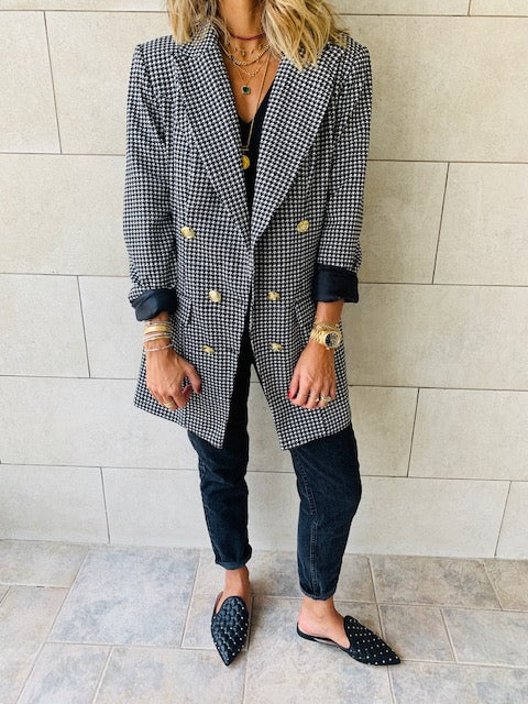 The Luxe Houndstooth Blazer