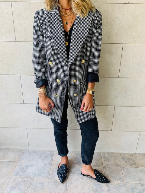 The Luxe Houndstooth Blazer