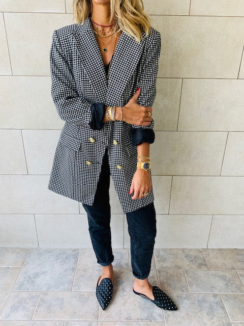 The Luxe Houndstooth Blazer