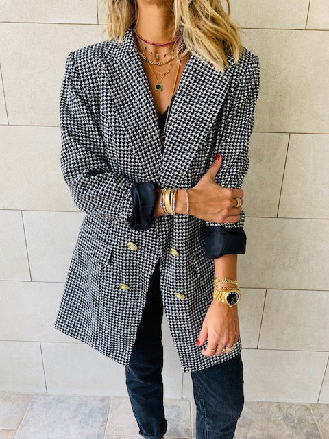 The Luxe Houndstooth Blazer