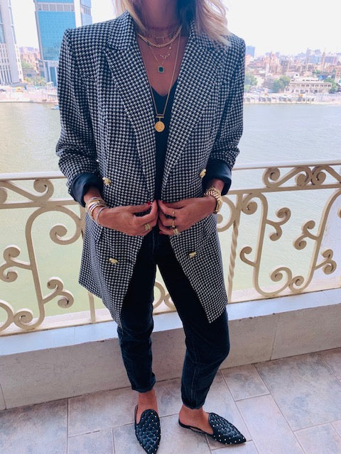 The Luxe Houndstooth Blazer