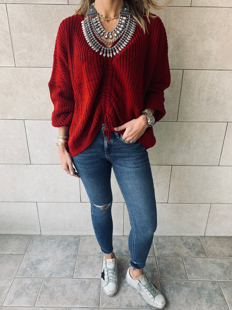 Burgundy Skye Pullover