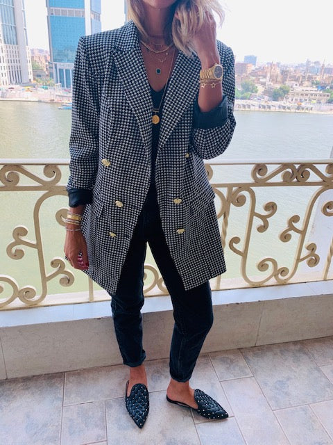 The Luxe Houndstooth Blazer