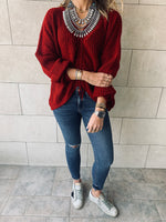 Burgundy Skye Pullover