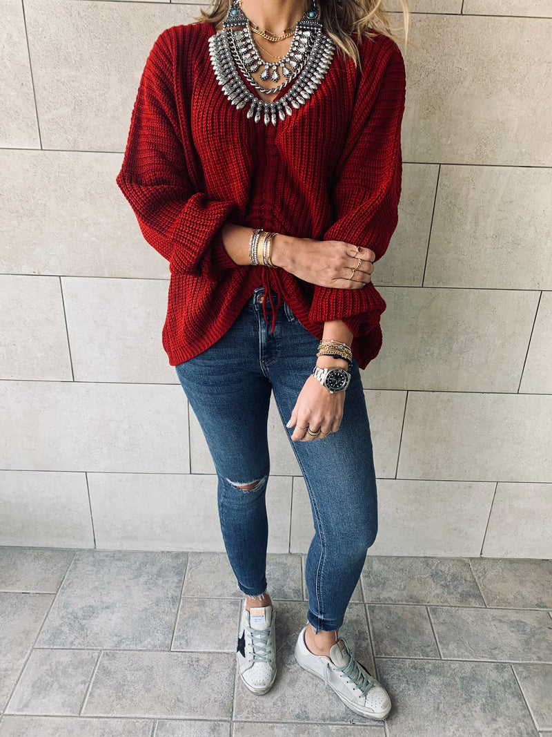 Burgundy Skye Pullover