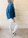 Blue Cropped Denim Jacket