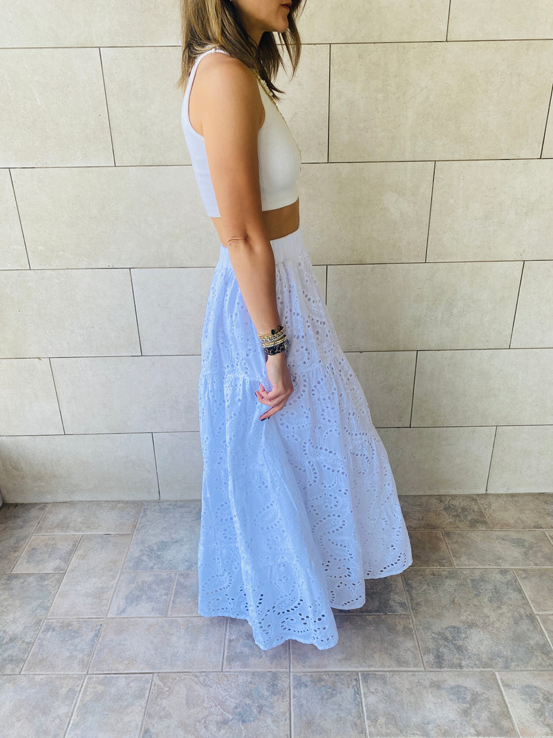 White Anglaise Skirt