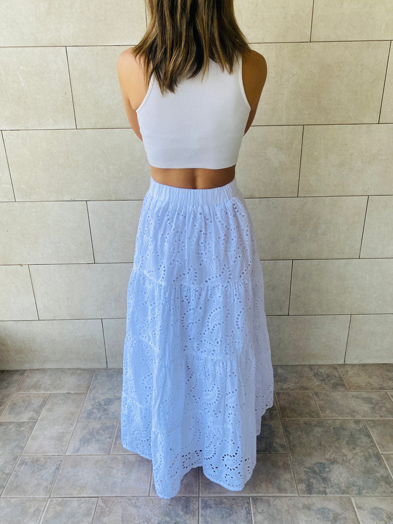 White Anglaise Skirt