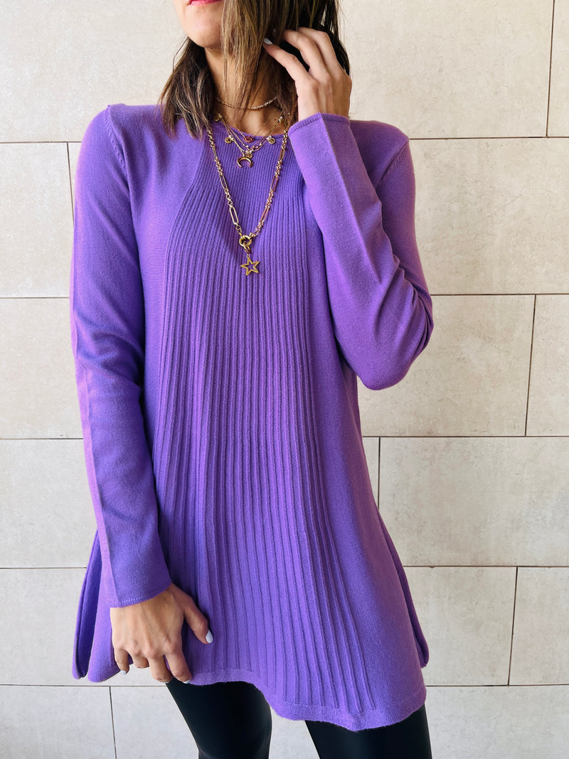 Lilac Flowy Knit