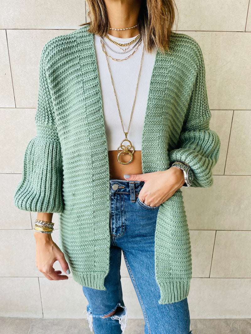 Mint Fluffing Cardigan