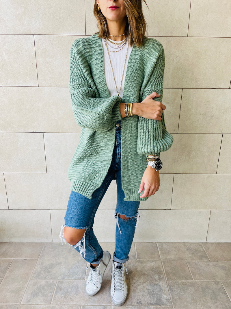 Mint Fluffing Cardigan