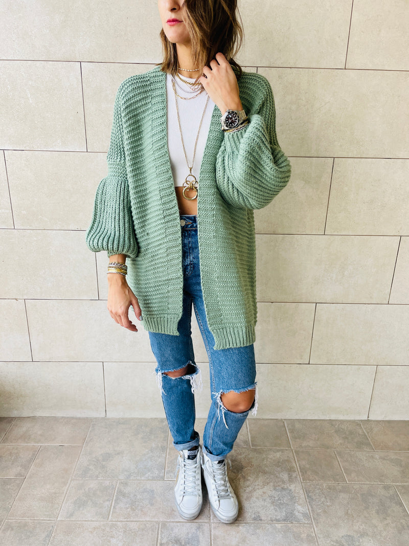 Mint Fluffing Cardigan