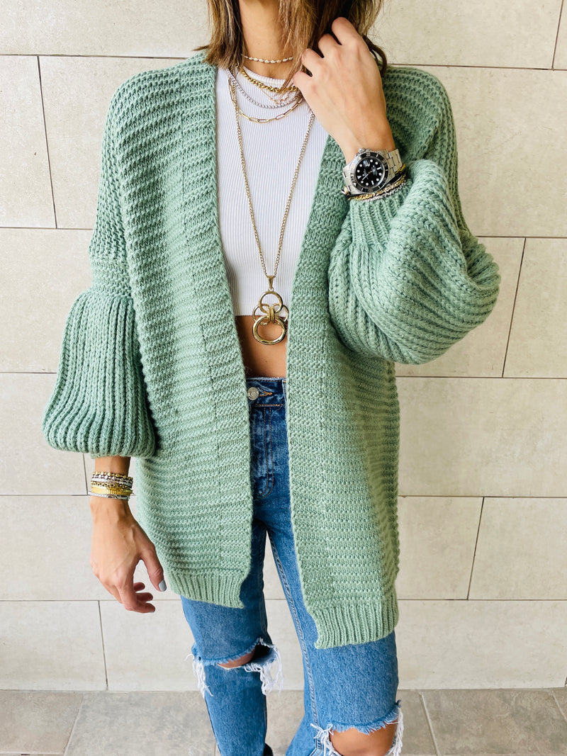 Mint Fluffing Cardigan
