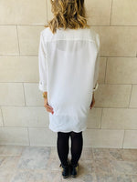 Essential White LongLine Shirt