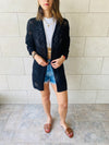 Black Pattern Cut Out Cardigan