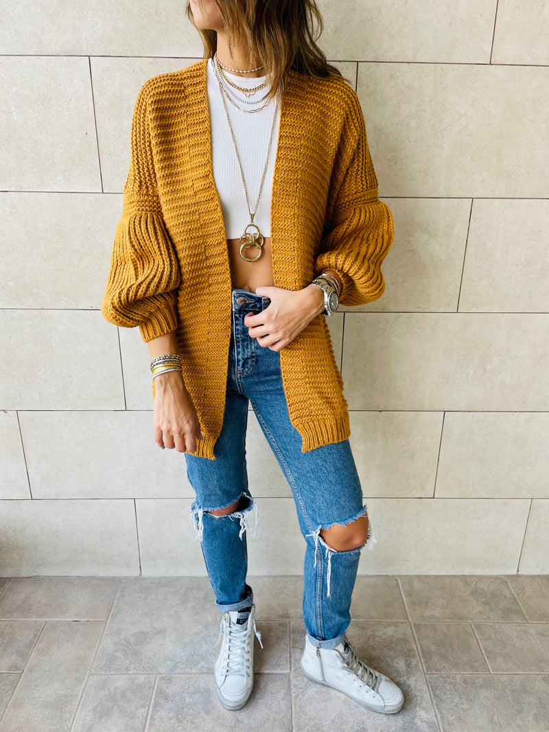 Mustard Fluffing Cardigan