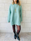 Mint Uptown LongLine Knit Hoodie
