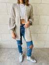 Beige Fluffing Cardigan