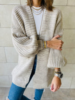 Beige Fluffing Cardigan