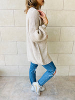 Beige Fluffing Cardigan