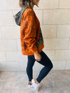 Orange Hit The Road Bandana Fleece Line Sweatshirt