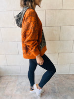 Orange Hit The Road Bandana Fleece Line Sweatshirt