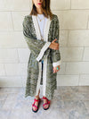Olive Embroidered Kimono